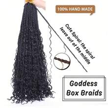 Three-Strand Braided Concubine Box Braids Crochet Hair Crochet Hair Three-Strand Concubine Braided Black Wig Chemical Fiber Crochet Hair Daily Wear - Multicolor - View 4