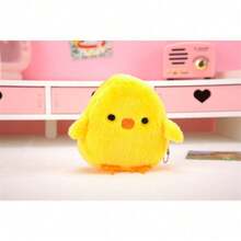 1pcs  New Cute Little Yellow Chicken Coin Purse Cartoon Creative Gift Personalized Furry Card Holder Key Bag. Perfect Holiday Gift For Little Girls - Màu vàng - Xem 8