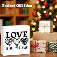 1 buc semn din PVC plin de dragoste, ornament cu design creativ de inimă, decor de birou pentru sufragerie, dormitor și birou, cadou romantic