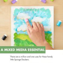 24 st svampklister för hantverk - Perfekt för att applicera bläck, krita, färg och mer - Applikator för schablonering, svampning och att skapa detaljerade effekter