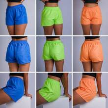 Women's Tactel Shorts, Comfortable For Swimming Pool And Gym - 黑色 - 查看 8