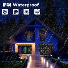 Smart Curtain Lights, 256 Intelligent LED Curtain Lights, Fairy-Like Colour-Changing Curtain Lights, Programmable Patterns And Text, 1600 Adjustable Colours, Dynamic Effects, With Smart App And Remote Control. Ideal For Christmas, Bedroom Backdrop Decoration, Indoor/Outdoor Parties And Bars, And The Perfect Gift Choice. - 5.25*5.25FT 256LED - 查看 4