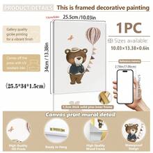 1pc Canvas Wall Art Retro Forest Theme Nursery Wall Art_Bohemian Style Nursery Decor Nursery Supplies Framed Nursery Wall Art Perfectly Suited For Children's Room Decor, Playroom Decor Children's Room Decor Nursery Decor, Playroom Decor, Preschool Decor, Girls' Bedroom Girls' Room Decor Children's Room Decor Boys' Bedroom Boys' Room Decor Girls' Bedroom Decor