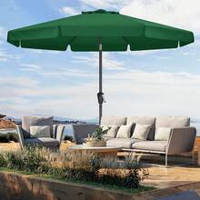 Valance Patio Umbrella For Outdoor Table Market -8 Ribs (11ft,Forest Green),11FT,ForestGreen - ForestGreen - View 7