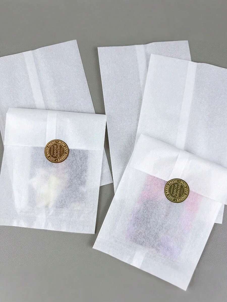50個/10個/1個 牛皮紙袋、紙質午餐袋、購物袋、小型牛皮紙袋、空白牛皮紙袋、棕色種子袋、種子收納袋、肥皂紙袋、牛皮紙袋，適用於婚禮、生日、烘焙、肥皂包裝、口紅、禮物包裝、手工包裝、產品包裝、婚禮禮物袋等