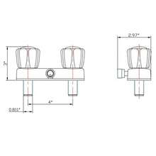 Dura Faucet DF-SA100S-BQ RV Motorhome Trailer Shower Faucet Valve Diverter with Smoked Acrylic Knobs Bisque Parchment - como en la foto - Ver 7
