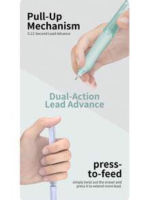 22pcs/Set,Dual-Control Mechanical Pencils ,Smooth Writing,Suitable For Gift Students,Professionals,Office,Drawing - Pen, Refill, and Eraser Set - View 3