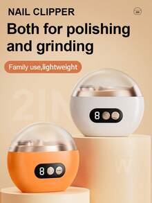2-In-1 Electric Nail Clipper, Automatic Trimming, Cutting And Polishing Functions, Lightweight Low Vibration, With LED Light, Nail Debris Collection Box, 3 Speed Settings, Compact And Portable, Suitable As A Gift - Multicolor - View 3