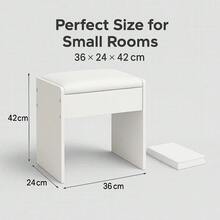 Bedroom Dressing Table Chair, White Chair With Cotton Cushion, Suitable For All Dressing Tables, Bedroom Dressing Table Set - 椅子 - 查看 5