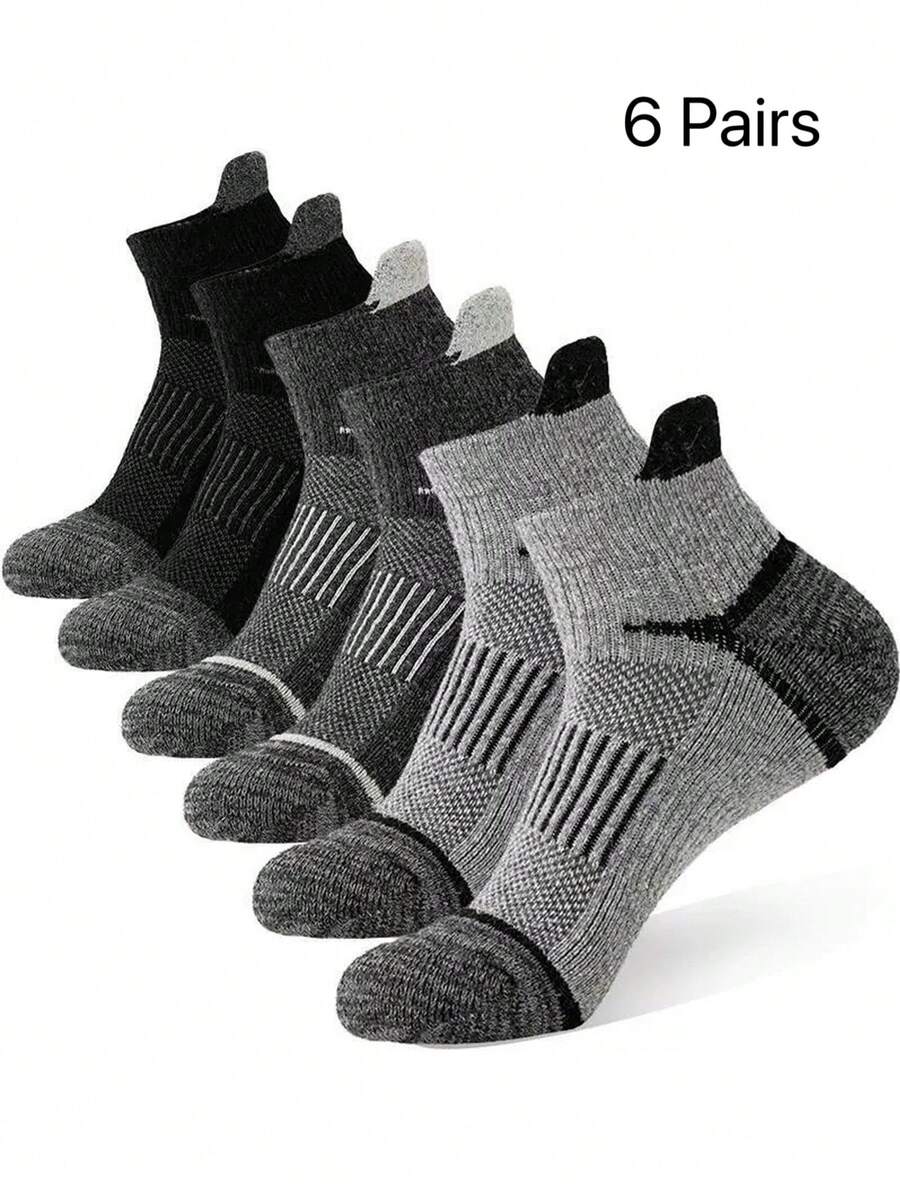 6 Paar Herren atmungsaktive feuchtigkeitsableitende bequeme Sport- und Freizeitsocken für alle Jahreszeiten - Verschiedenfarbig - Übersicht 1