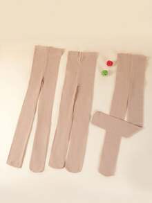 3pairs/ Pack Ultra-Thin Breathable Seamless Tights For Children, Anti-Hooked Design For Dance And Daily Wear, Spring And Autumn - Multicolor - View 5