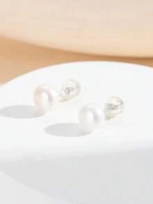 AETOLIA 925纯银项链耳环套装，镶嵌7-9毫米养殖珍珠，优雅公主皇冠设计，适合女性日常佩戴、婚礼、派对/生日礼物