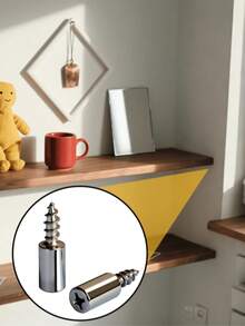 20个带螺丝的层板支撑销 - 耐用多用途层板支架，适用于橱柜、书柜、衣柜和家具 - 安装简便，固定牢固