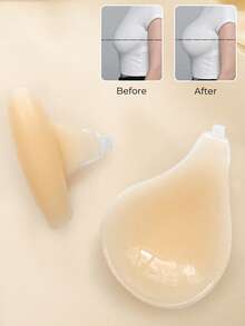 Soutien-gorge adhésif push-up, soutien-gorge adhésif invisible et antidérapant réutilisable convenant aux petites poitrines, soutien-gorge sans bretelles et sans dos pour robes, maillots de bain, bikinis, nouveau soutien-gorge push-up en silicone invisible avec bretelles - Multicolore - Voir 6