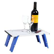 Picnic TablesPORTAL Mesa de Camping Plegable compacta Plateado/Azul - como en la foto - Ver 7