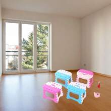 Taburete plegable para niños - Color Rosa/Azul - Rosa Roja - Ver 5