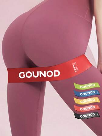 GOUNOD 5 件/套 - 五色便携式阻力带 重量力量训练健身臀部训练带 适用于瑜伽健身房、深蹲腿部锻炼、女性塑形配件。