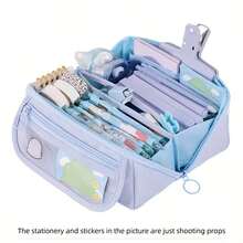 2026 New Creative Large Capacity Pencil Case, With Multi-Function Desktop Organizer And Stationery Storage Box, 6 Color Options, Suitable For Students And Office Use, Portable Learning Gift Pencil Bag - Multicolor - View 12