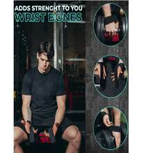 1 Pair Pink & Black Weightlifting Straps, Gym Power Training Wrist Wraps For Men & Women, Strength Training, Bodybuilding, Deadlift Sports Strap - Multicolor - View 2