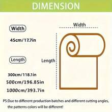 1 rollo de papel tapiz autoadhesivo de grano de madera de vinilo - Decoración de pared de textura de ladrillo, piedra y madera removible - Adhesivo decorativo para gabinetes y encimeras - Revestimiento de pared fácil de instalar con adhesivo pre-recubierto, 17.71x196.8 pulgadas - Bronce - Ver 3