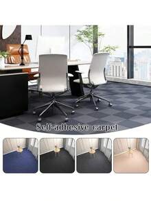 Alfombra autoadhesiva cuadrada 60*60cm Peel Stick pegatina extraíble alfombrillas para DIY muebles para el hogar azulejos pasillo interior - Gris - Ver 6