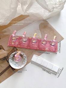 亚克力极光彩虹色矩形钻石形状美甲展示架，树脂水晶珠水钻复古韩国花朵激光 DIY 家居和户外女士母亲姐妹妻子女友婚礼美甲沙龙美容情人节使用