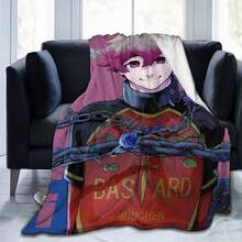 Blue Lock Alexis Ness Anime-Themed Throw Blanket - Cozy Polyester Blend, Vibrant Character Design, All-Season Use For Living Room, Office, Sofa & Travel - Perfect Gift For Anime Fans, Anime Blanket, Comfortable Home Accessory - 彩色 - 查看 1