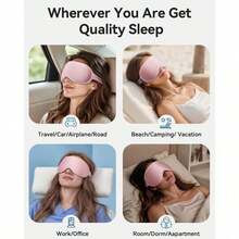 3D Weighted Sleep Women:% Light Blocking - Night Shift Nurse Essentials, Road Trip Travel & Long Flight, College Dorm Essentials Girls - Lash-Friendly, Zero Eye Pressure, Pink - Multicolor 19 - View 7