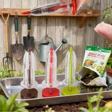 Manual Seed Spreader - Handheld Seeder With Adjustable Sowing Depth And Row Guide, Portable Spring Gardening Tool For Lawn, Vegetable, Flower Gardens - Durable Plastic Seeder Suitable For Small-Scale Agriculture - Multicolor - View 10