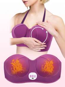 Hailicare 加热式乳房按摩器，变速振动，自动定时智能频率，USB充电，温暖呵护乳房 - 紫色 - 查看 12