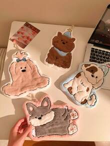 1pc Cute Dog Shaped Hand Towel, Highly Absorbent, Suitable For Kitchen, Bathroom, Room Decor, Good Water Absorption And Easy To Clean, Kitchen Towel, Bathroom Accessory (Slight Color Difference Between Picture And Actual Item May Exist) - Multicolor - View 8