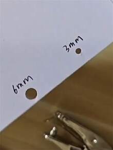 1孔打孔器，直徑6mm/3mm，金屬單手打孔工具，便攜式書籍打孔器，適用於學校、辦公室、教育機構和居家卡片收納，適用於紙張和卡片，手動圓孔打孔模具 - 彩色 - 查看 5