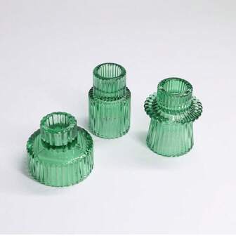 Koniska ljusstakar i glas med värmeljus - Eleganta bordsdekorationer för alla hjärtans dag, bröllopsdekorationer, romantiska middagsbjudningar, jubileum och juldekorationer med levande ljus