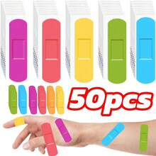 20/30/40/50/60/80/100pcs Cute Colorful Bandages, Elastic Adhesive Breathable Cartoon Colored Bandages, One-Time High Elasticity Bandages, Suitable For Abrasions, Wound Care, First Aid Patches, Outdoor Sports Bandages, Home First Aid Kits, Home And Outdoor Basic Wound Protection Stickers, Colorful Patches Showcase Unique Personalized. - Multicolor - View 15