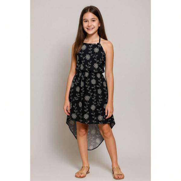 Vestido Juvenil Festas Natal Mullet Moda Adolescente Vestido Vermelho Feminino