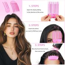 2个高冠造型发夹，自然蓬松发根增发器，卷发丸子头造型器，适用于柔软短发的手动造型工具，生日礼物，情人节礼物，返校礼物