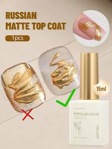 XEIJAYI 1瓶15毫升俄罗斯哑光凝胶免擦拭底油，持久UV可卸二合一指甲油 - 無色 - 查看 9