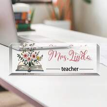 Customized Teacher Pencil Sign41styles, Teacher Gifts, Teacher Appreciation Gift, Teacher Desk Name Plate, Personalized Gift For Teacher, Teacher Name Sign,[Custom Acrylic Desk Nameplate] High Gloss Custom Acrylic Desk Nameplate - Multicolor - View 56