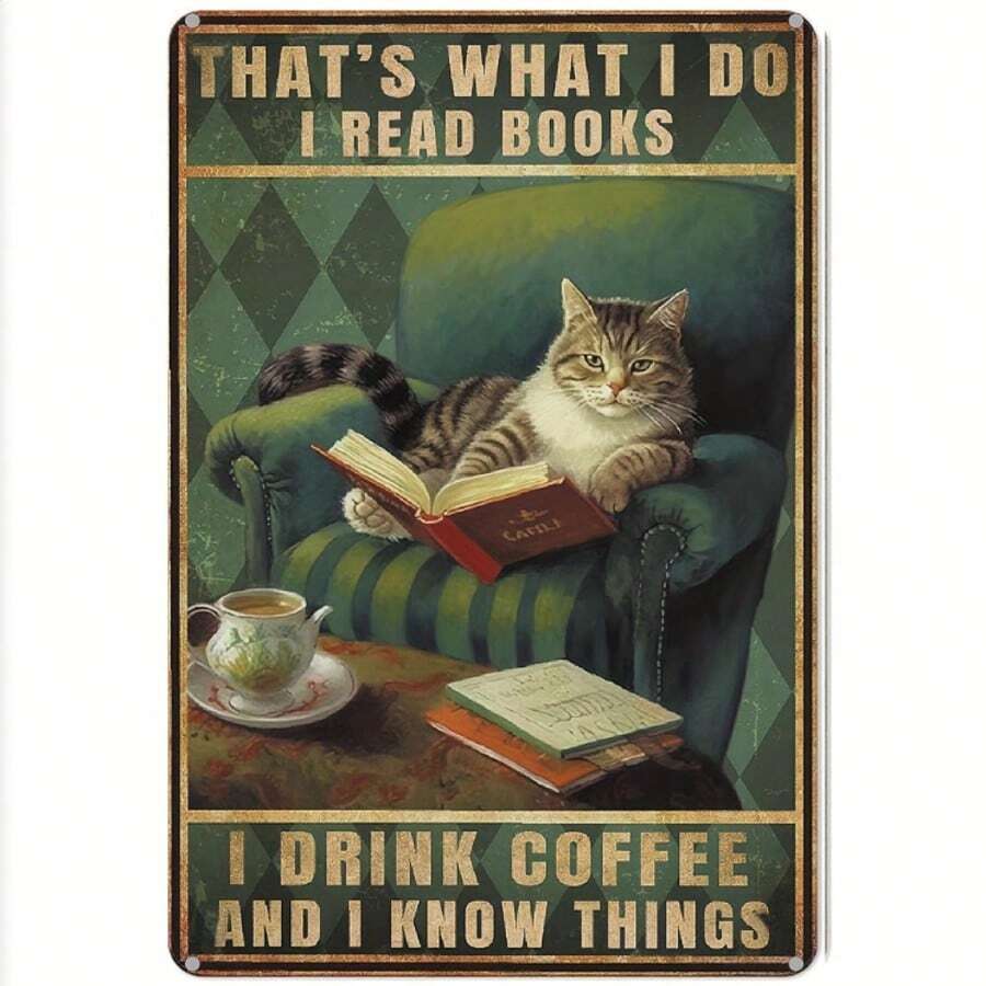 1pc Retro Metal Signs, Funny Animal Tips Tin Decor, Vintage Poster Funny Decorations, Hippie Posters For Bar Bathroom Room Wall Art, 30.48x20.32 Cm