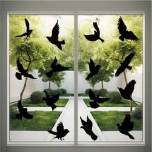 4pcs UV Reflective Anti-Collision Window Bird Stickers - Glass Door & Window Bird Safety Stickers, Featuring UV Visible Light Reflective Patterns To Prevent Bird Strikes, Easy To Apply And Remove, Suitable For Home, Office And Outdoor Glass Protection. - Multicolor - View 4