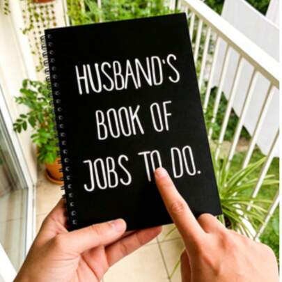 1 Pc 5.7"X8.26" Funny Humor Spiral Notebook - Husband's To-Do List, Unique Gift For Husband On Valentine's Day, Birthday, Anniversary Or Father's Day
