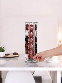 1pc Coffee Capsule Holder - Electroplated Display Storage Rack - Suitable For Office, Kitchen And Cafe Counter Storage - Multicolor - View 4
