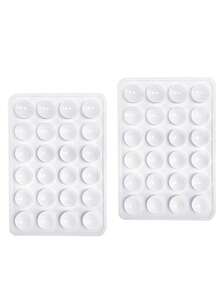 2 piezas Ventosa de silicona antideslizante, Almohadilla de succión de silicona de doble cara, Pegatina antideslizante para teléfono, Almohadilla de succión trasera para batería externa de teléfono - Multicolor - Ver 11