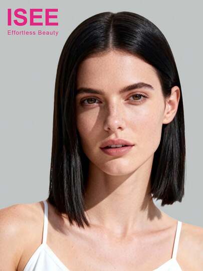 ISEE 直发免胶高清蕾丝假发，7*5蕾丝前假发，预剪蕾丝预拔发际线，8-16英寸波波头，180%密度，未经加工的真人发，自然发际线，高品质时尚假发，新手友好，艺术优雅，活力四射，日常休闲。