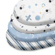 Baby Fitted Bassinet Sheets Set 4-Pack For Newborn Infant Baby Boys Girls, Astronaut - Phi hành gia - Xem 8