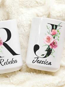 个性化字母定制文字马克杯，1/2/4个装，可定制首字母咖啡杯，母亲节、生日、结婚纪念日、毕业典礼的完美礼物，也适合送给伴娘、儿媳、妻子、女友、家人、朋友、同事。可重复使用且经久耐用的个性化字母饮具，适合家庭、办公室、咖啡馆使用。独特的定制姓名文字马克杯，适用于咖啡、茶、牛奶等冷热饮品。 - 多色(Normal8) - 查看 7