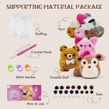 Beginner Kiki Puppy Scurry Crochet Kit Complete Amigurumi Starter Set With Video Tutorials Gift - Multicolor - View 5