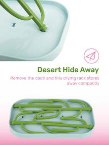 1Set (1 Drying Rack+1 Bottle Holder), Detachable Stand Baby Bottle Drying Rack With Tray, Large Capacity Bottle Dryer Holder For Baby Bottle & Pacifier Holder, Ideal For New Parents Kitchenware And Baby Accessories - Mint Green - View 5