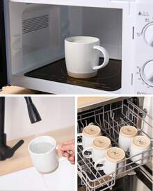Richmount 4 Pieces Coffee Mugs Set, 12 Oz Mug Set, Dringking Cup With Handle For Coffee, Tea, Cocoa, Milk - trắng - Xem 6