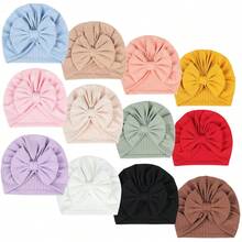 Oaoleer 12 Piezas Gorros para Bebé Niña, Lino y Algodón, Gorro con Lazo Grande, para Recién Nacidos y Baby Shower, 0-24 Meses - 12 colores - Ver 10